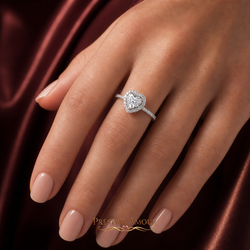 Diamonfire Pave Set Zirconia Heart Ring