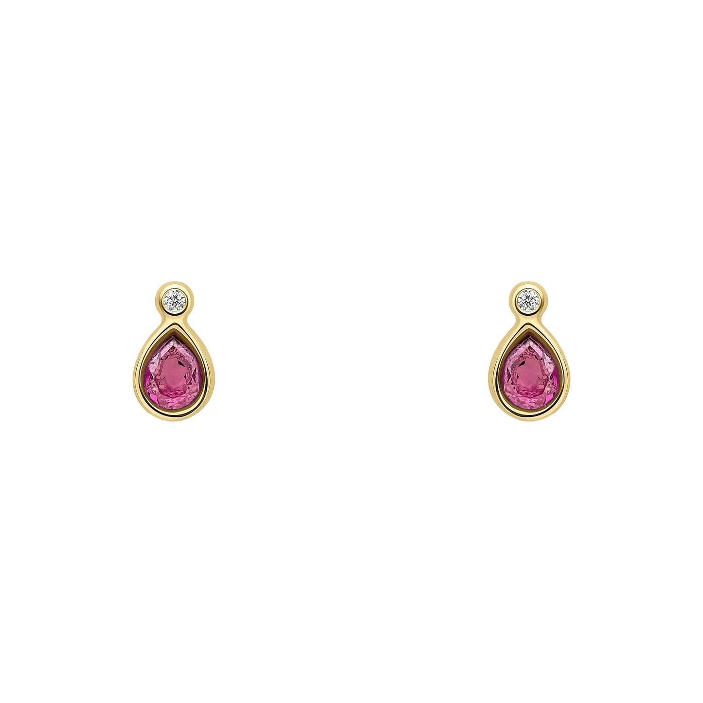 Laura Ashley Thornage Flowers stud earrings in recycled sterling silver with semi-precious cabochons.