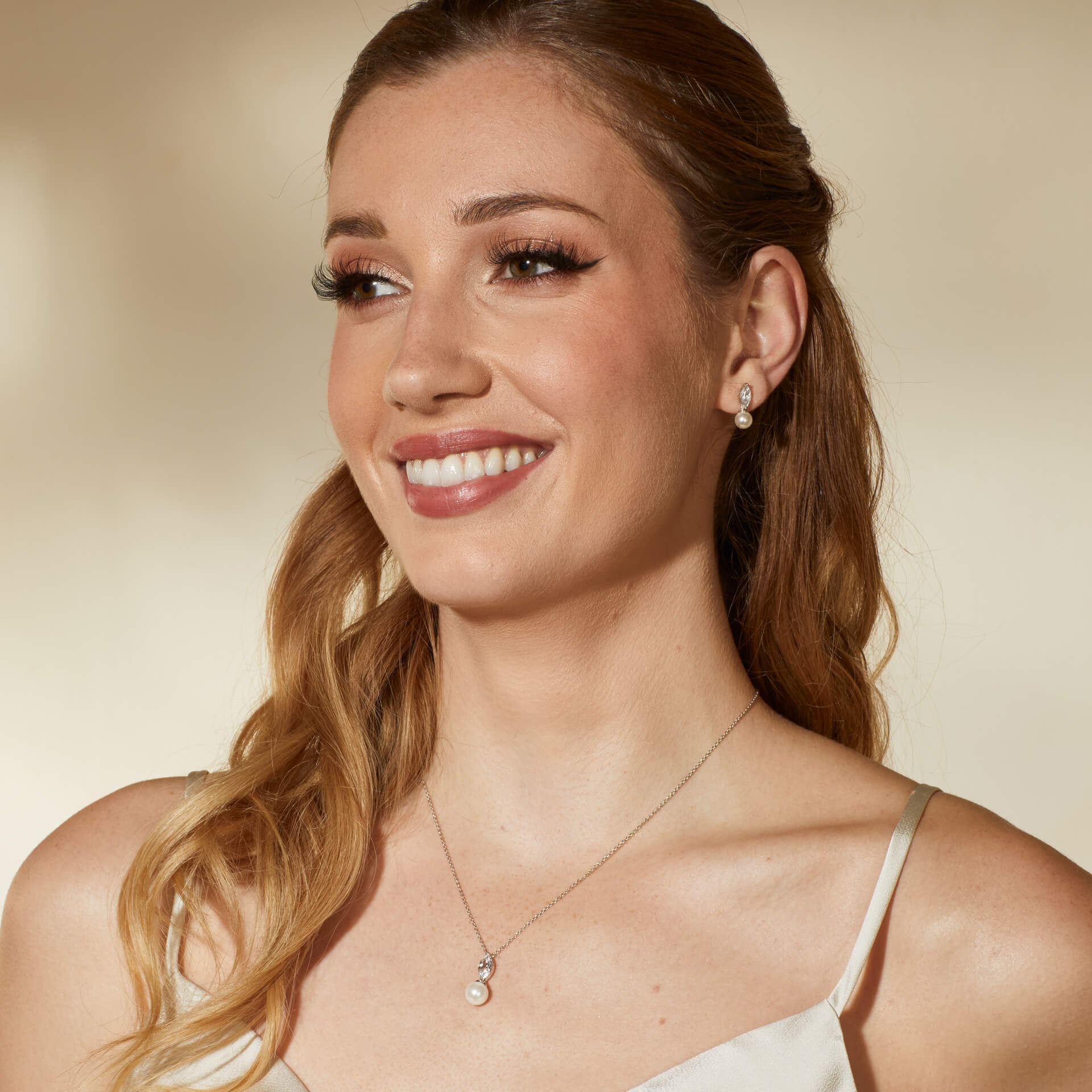 Diamonfire Marquise Pearl Drop Pendant-3