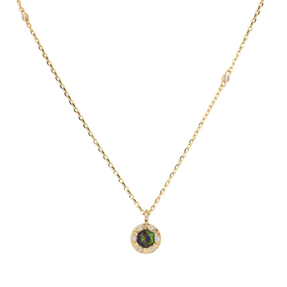 Laura Ashley Bowen Star Crystal Necklace in plated recycled brass with a crystal centre.