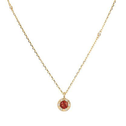 Laura Ashley Bowen Star Crystal Necklace in plated recycled brass with a crystal centre.