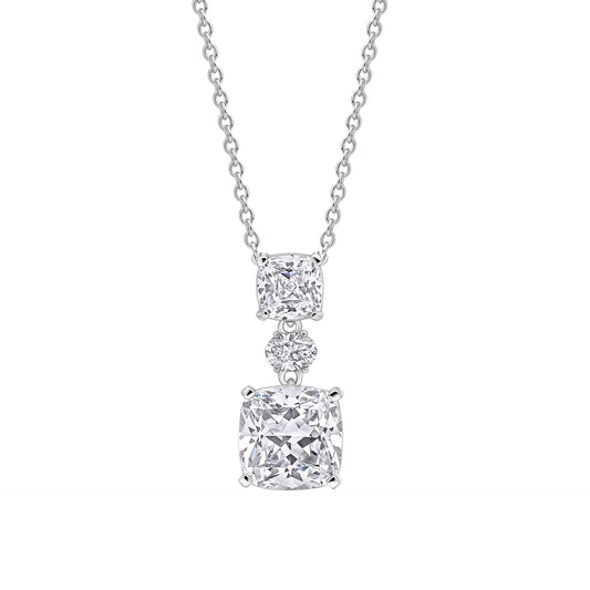 Diamonfire Radiant & Oval Cut Drop Pendant-0