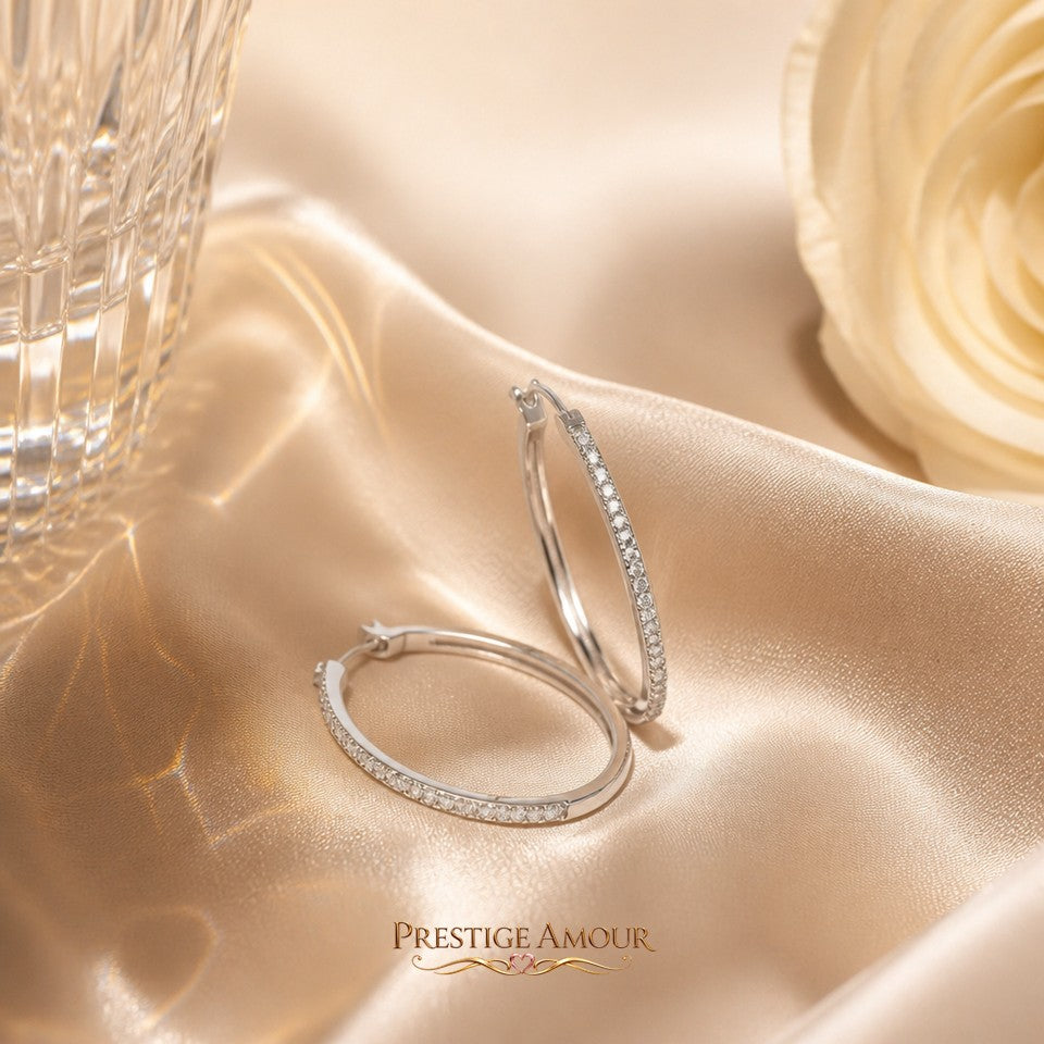 Diamonfire 33mm Large Hoop Earrings
