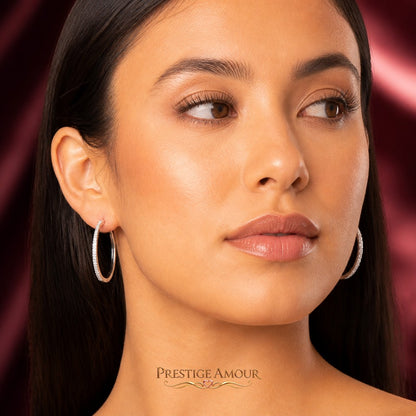 Diamonfire 33mm Large Hoop Earrings