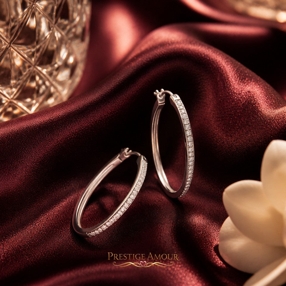 Diamonfire 33mm Large Hoop Earrings