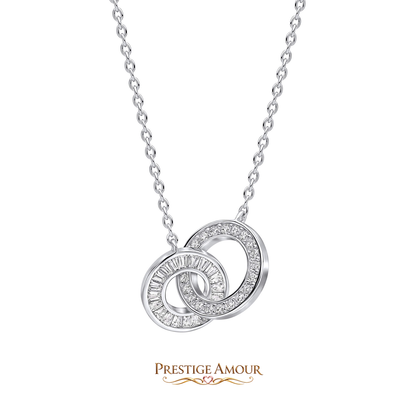 Linked Circles Necklace – Sterling Silver, Triple Plated