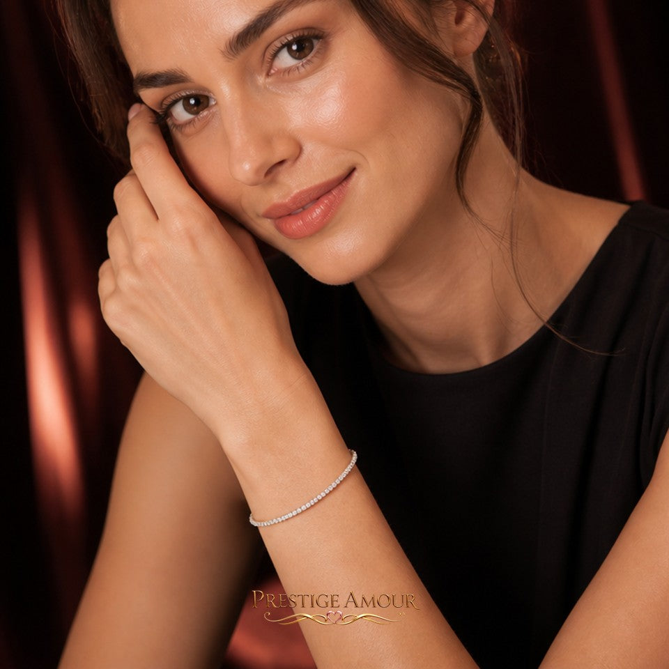 Diamonfire Round Cut Zirconia Tennis Bracelet