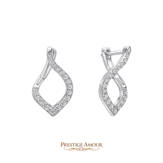 Cluster Cut Out Drop Earrings – Sterling Silver