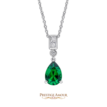 Bezel & Teardrop Pendant – Sterling Silver