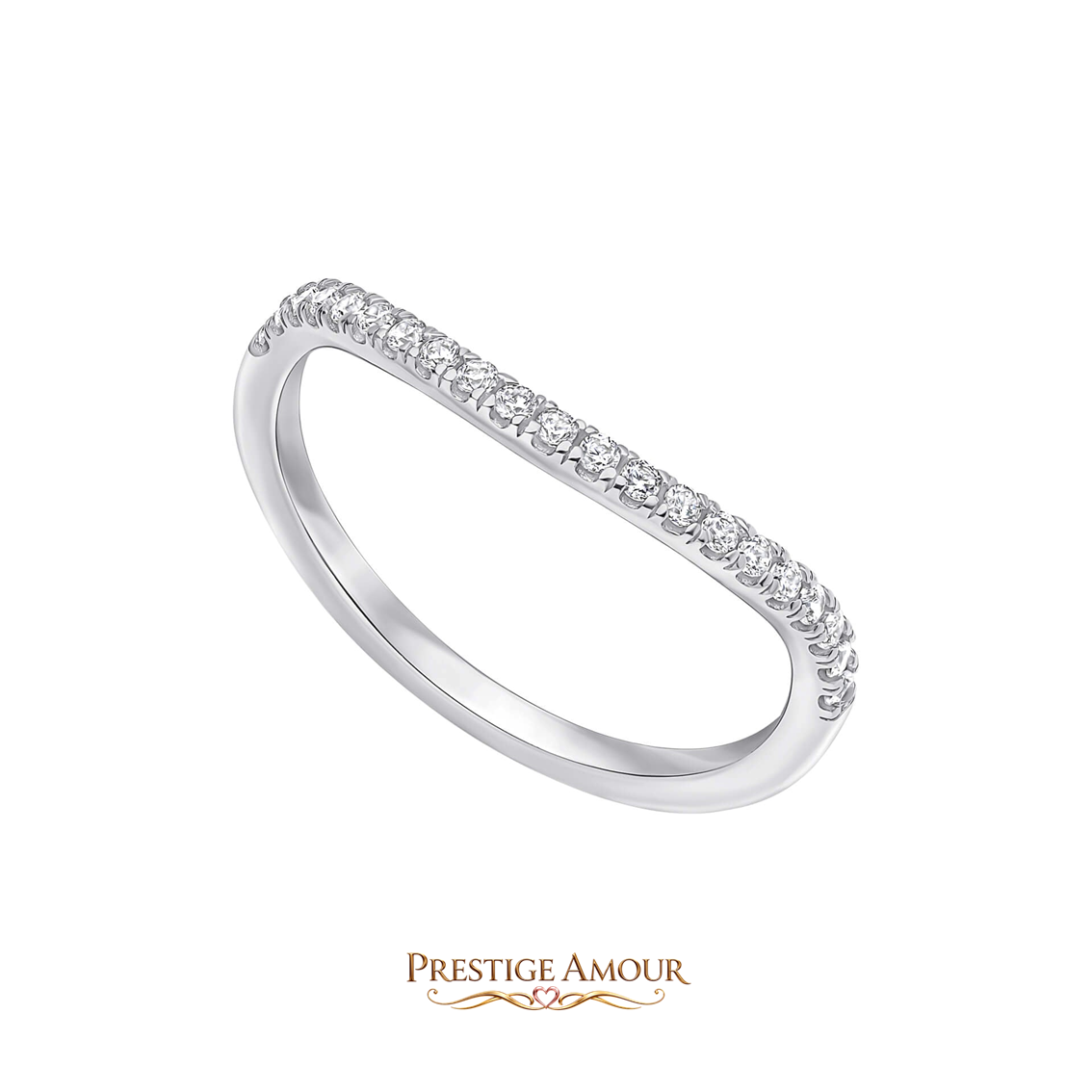 Zirconia Wave Cluster Ring – Sterling Silver