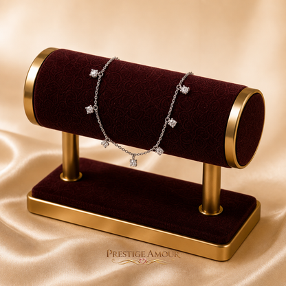 Four Claw Set Zirconia Station Bracelet