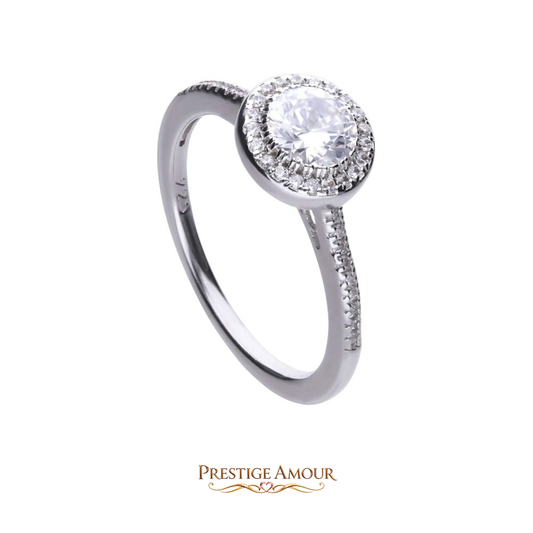 Round Cluster Ring – Sterling Silver