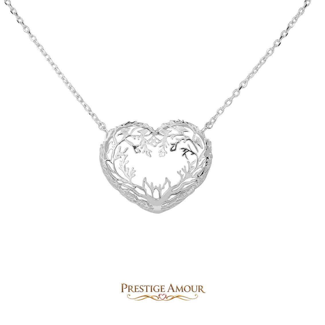 Laura Ashley Firbeck Toile Heart Necklace