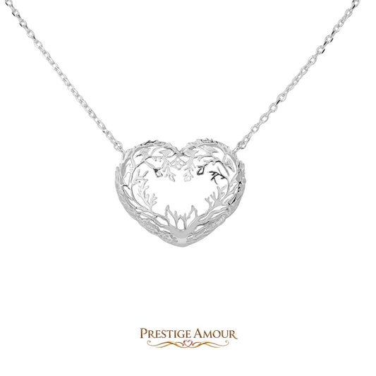 Laura Ashley Firbeck Toile Heart Necklace