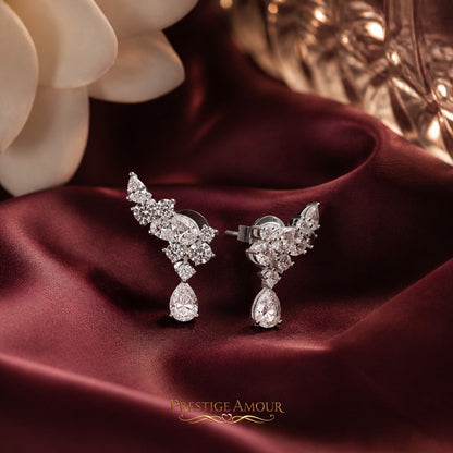 Diamonfire Statement Multi-Cut Zirconia Crawler Earrings