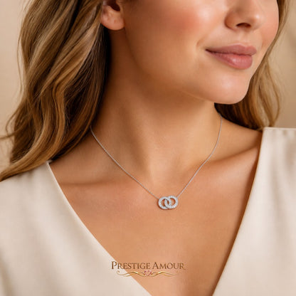 Diamonfire Linked Circles Necklace