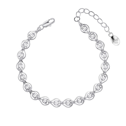 Laura Ashley Tulip Chain Bracelet in silver-plated brass.
