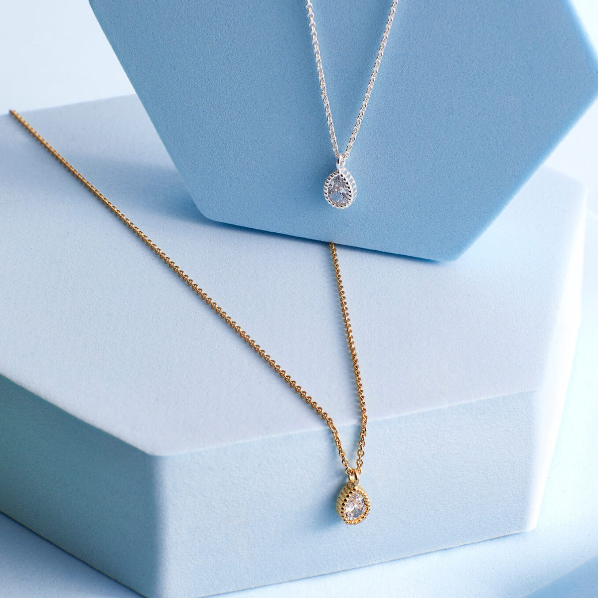 Beginnings Teardrop Necklace with Cubic Zirconia-1