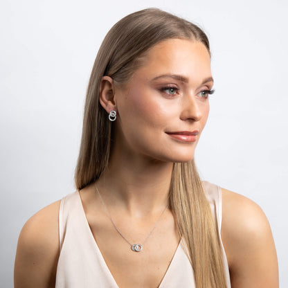 Diamonfire Linked Circles Necklace-2