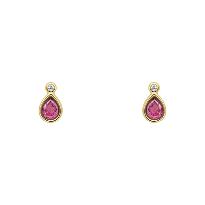 Laura Ashley Thornage Flowers stud earrings in recycled sterling silver with semi-precious cabochons.