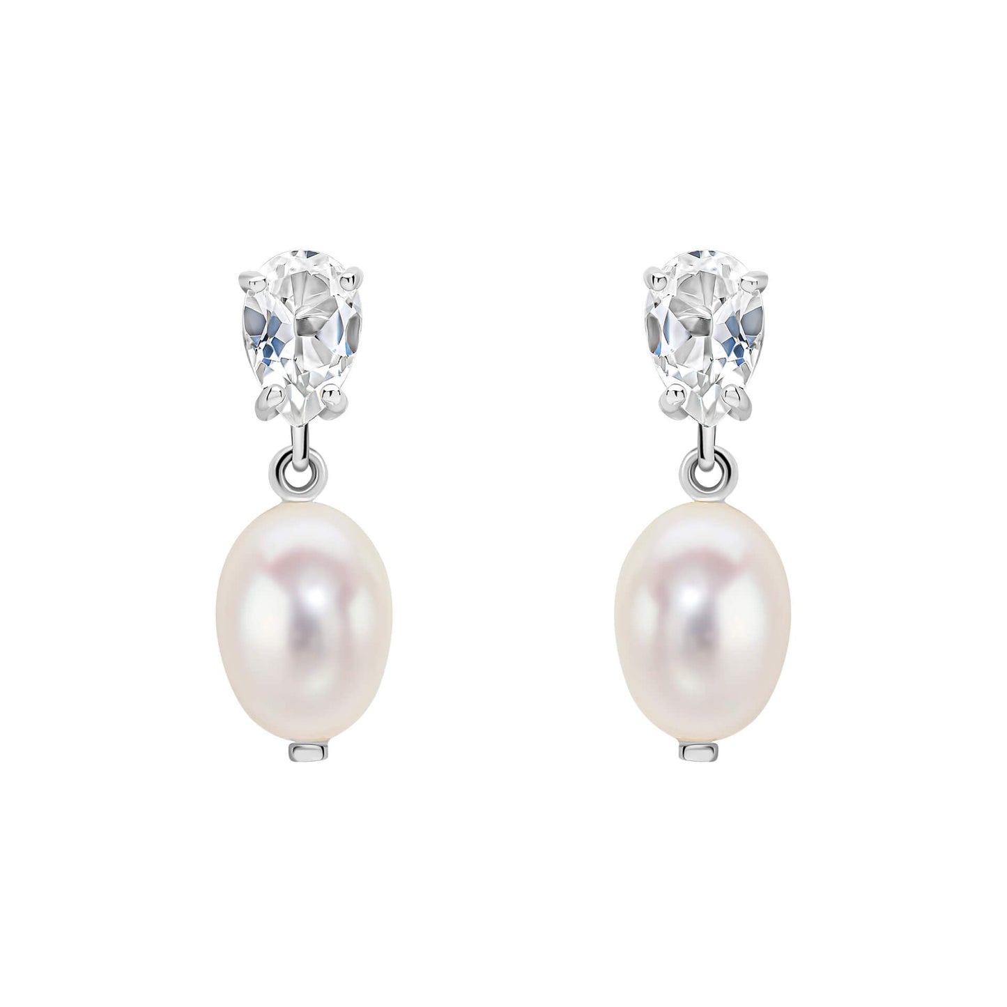 Elements Gold Baroque Pearl and Topaz Drop Earrings-0