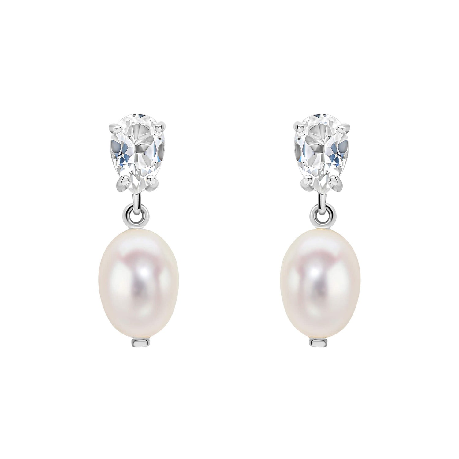 Elements Gold Baroque Pearl and Topaz Drop Earrings-0