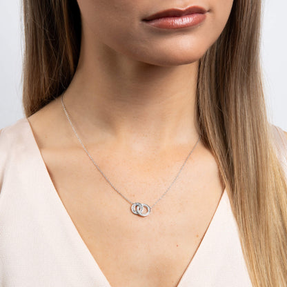 Diamonfire Linked Circles Necklace-1