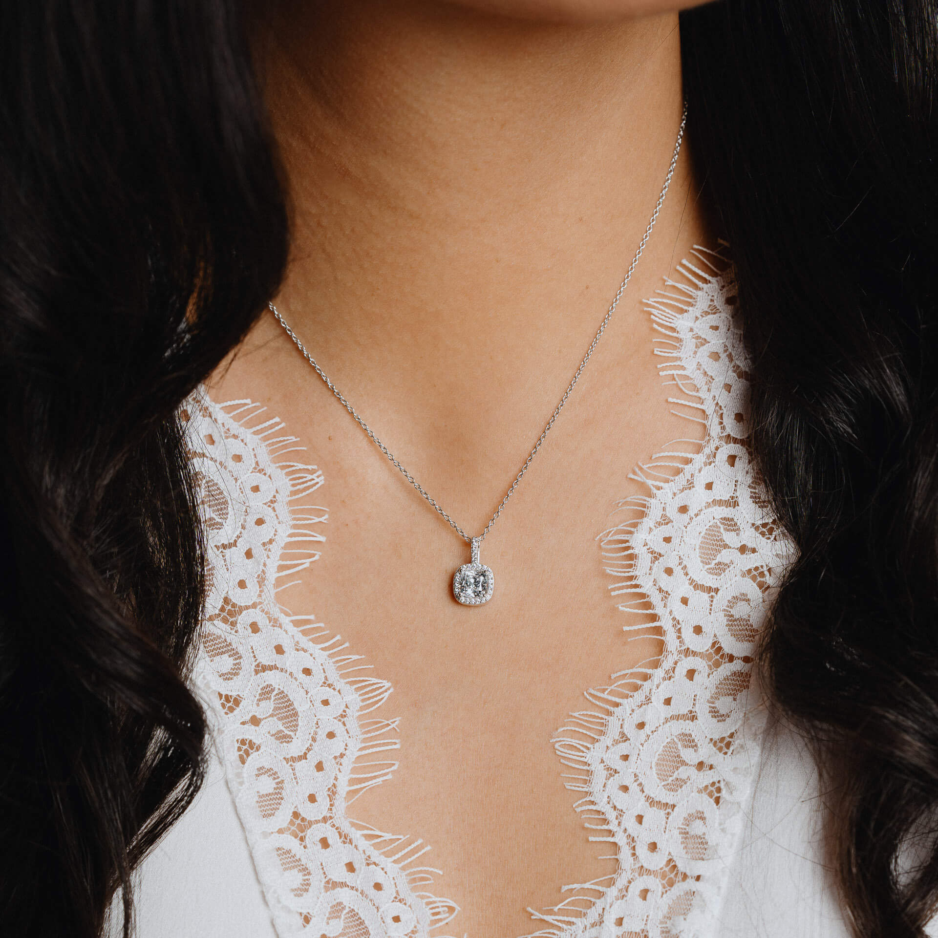 Diamonfire Square Pave Set Pendant-1