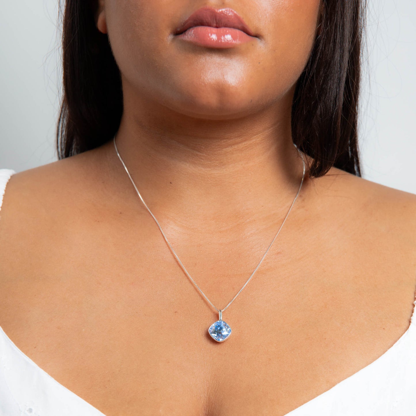 Beginnings Cushion Cut Crystal Pendant-1